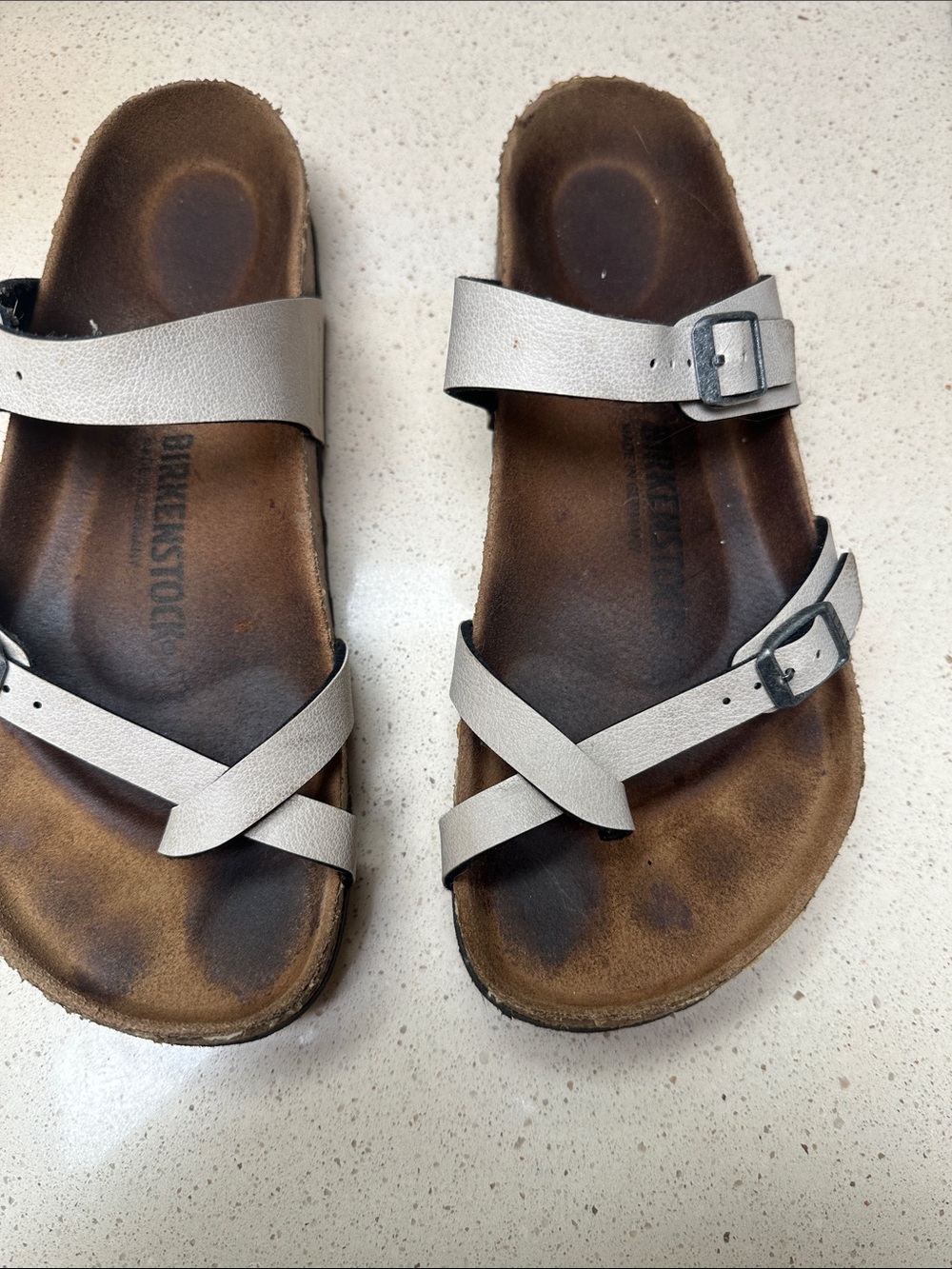 Birkenstock women’s Stone Buckle Strappy Sandals